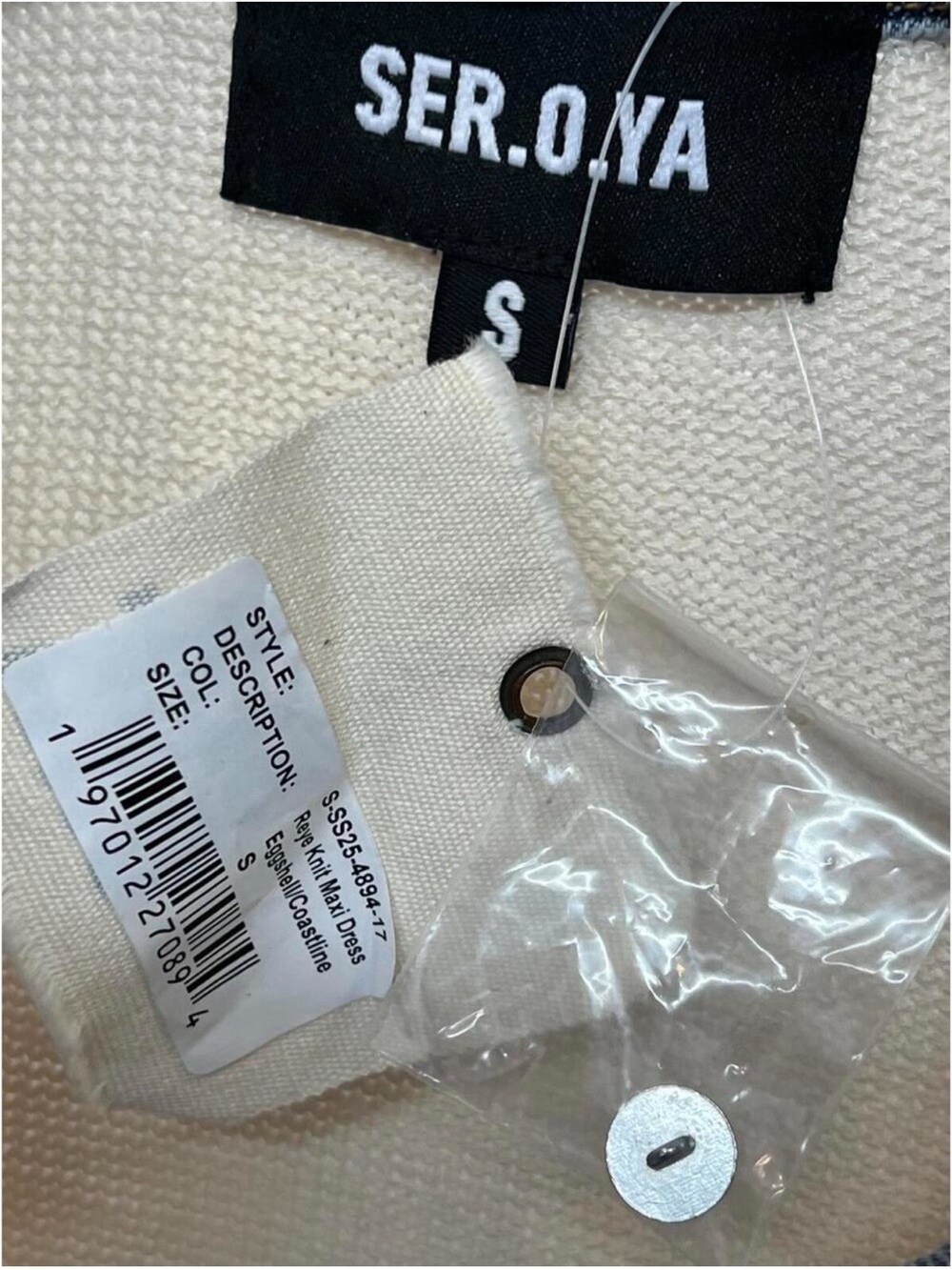 SER.O.YA Reye Maxi Dress in Eggshell & Coastline - Picture 4 of 5
